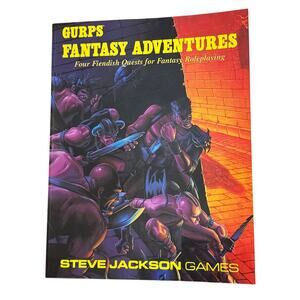 Gurps Fantasy Adventure RPG 4 fiendish quests Role Playing Game Book 1991 1st ed